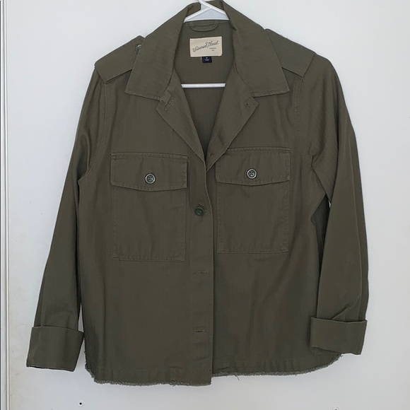 Dark Green Cutoff Jacket - Picture 1 of 4